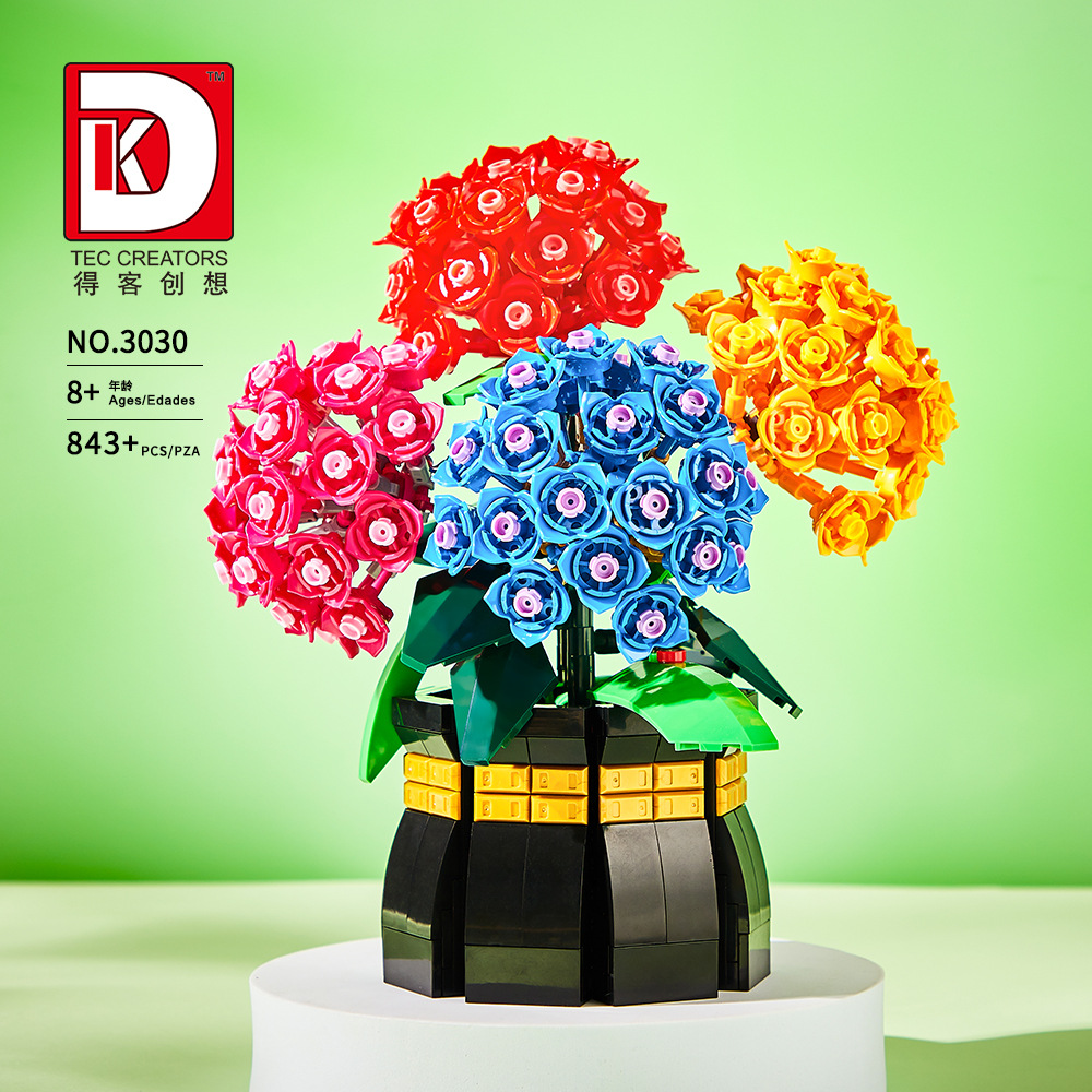 Plant Parent Gift Set - Set Blok Bangunan Keranjang Bordir Hydrangea