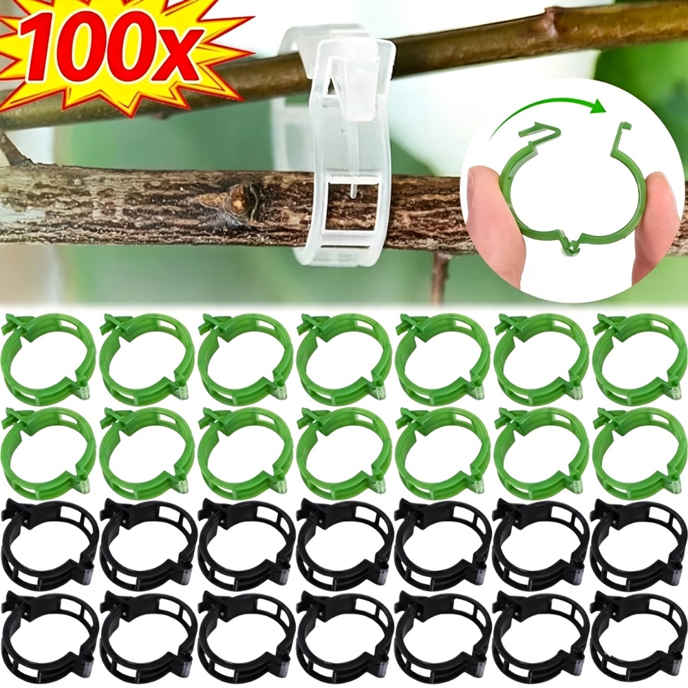 Plant Parent Tools - 100/10PCS Klip Penyangga Tanaman Gesper Plastik