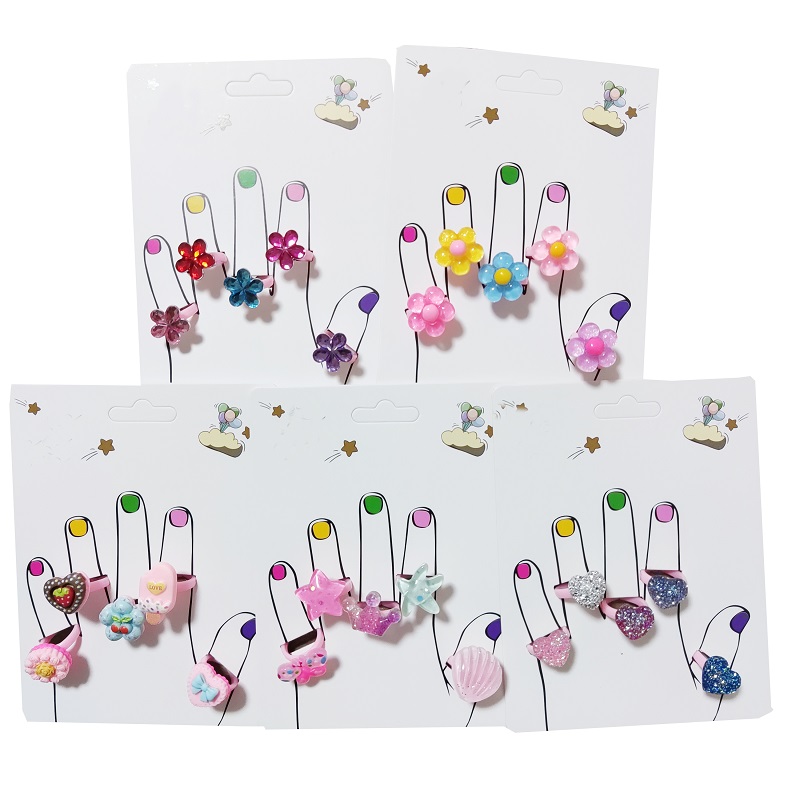Plant Parent Gift Set - Cincin Akrilik Set 10pcs Motif Gadis